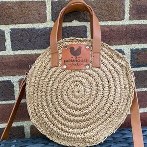 Farm House frocks straw round purse